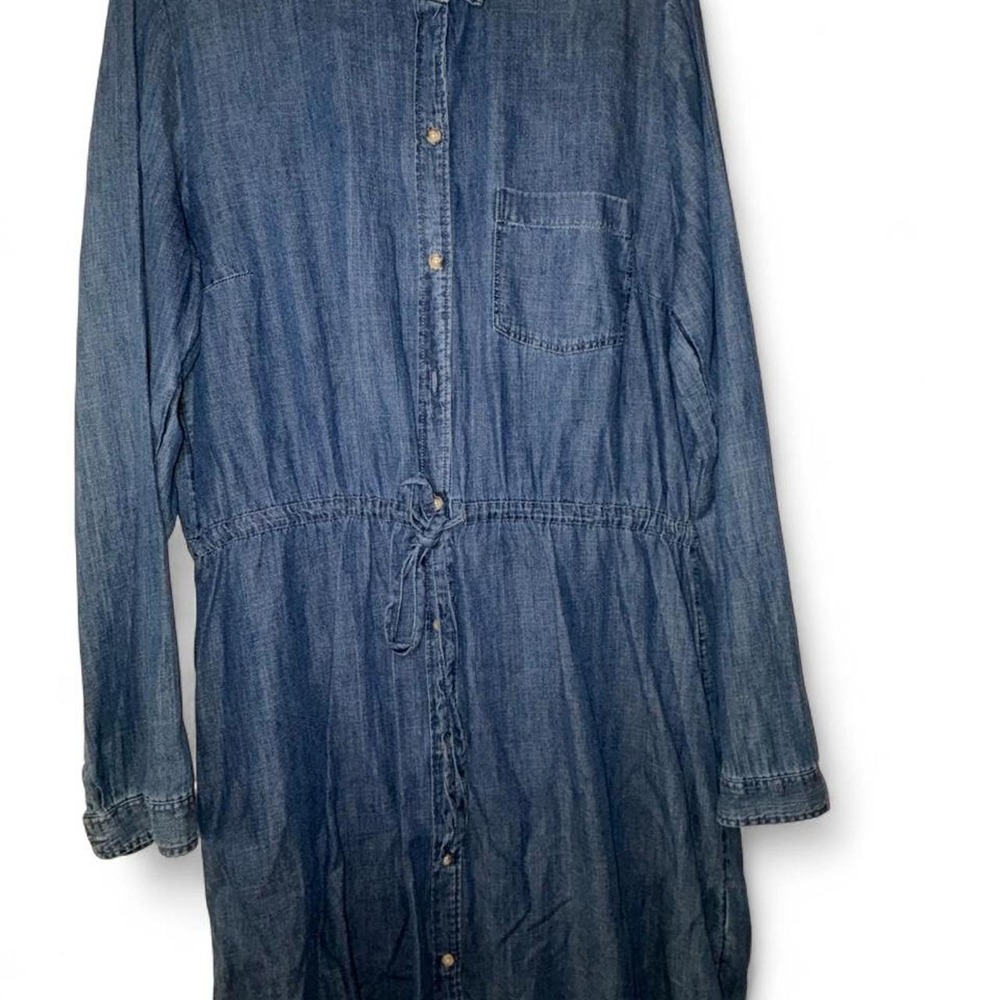 Abercrombie & Fitch blue denim dress with tie waist, size XL